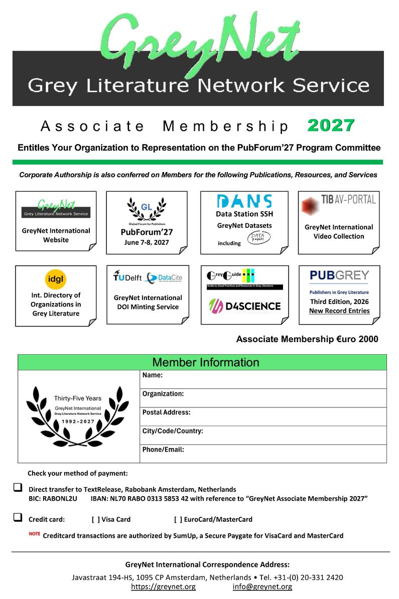GreyNet Associate Membership 2027