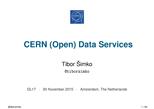 Presentation by Tibor �imko, CERN