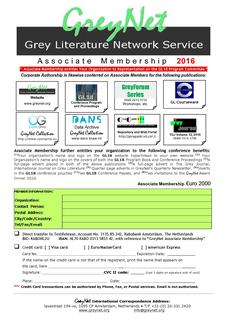 GreyNet Associate Membership 2016