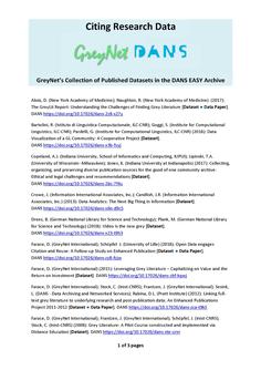 Citing Research Data