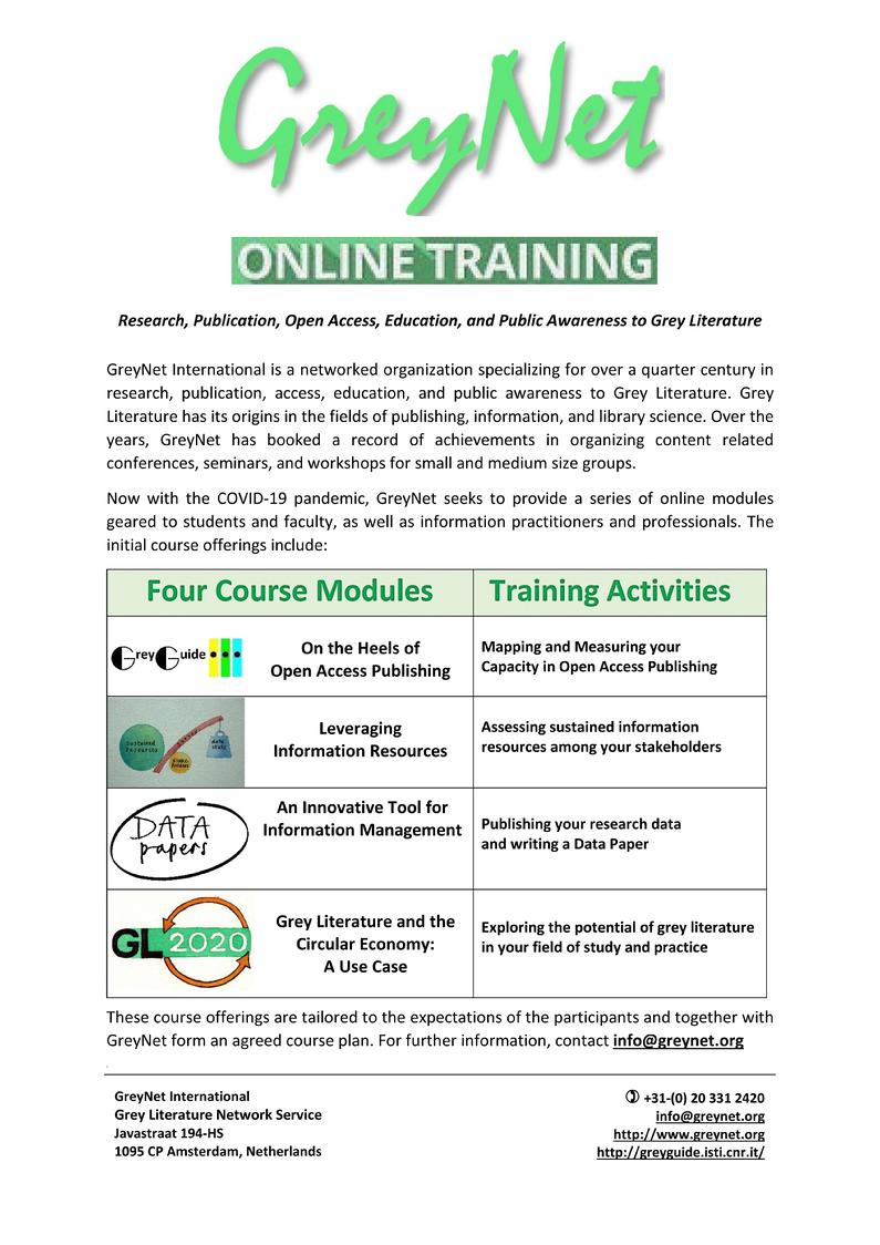 GreyNet Online Training