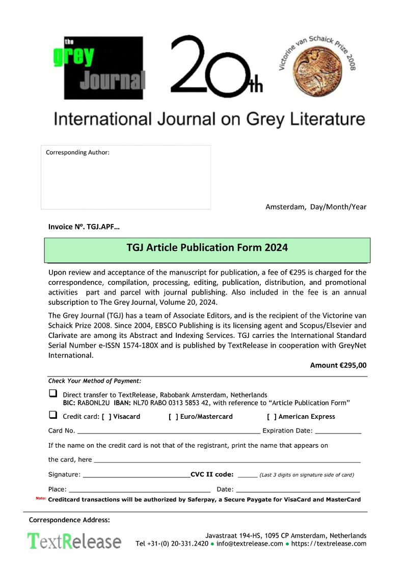 Article Publication Fee
